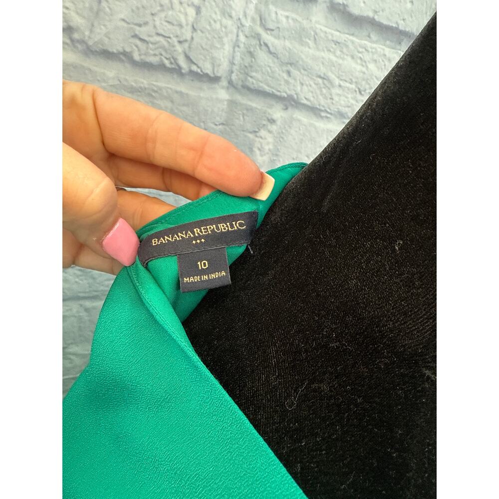 Banana Republic Green Sleeveless Dress Size 10 - Picture 5 of 7
